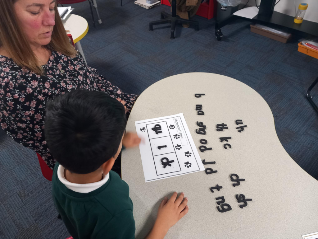 Monster Phonics intervention using magnetic letters
